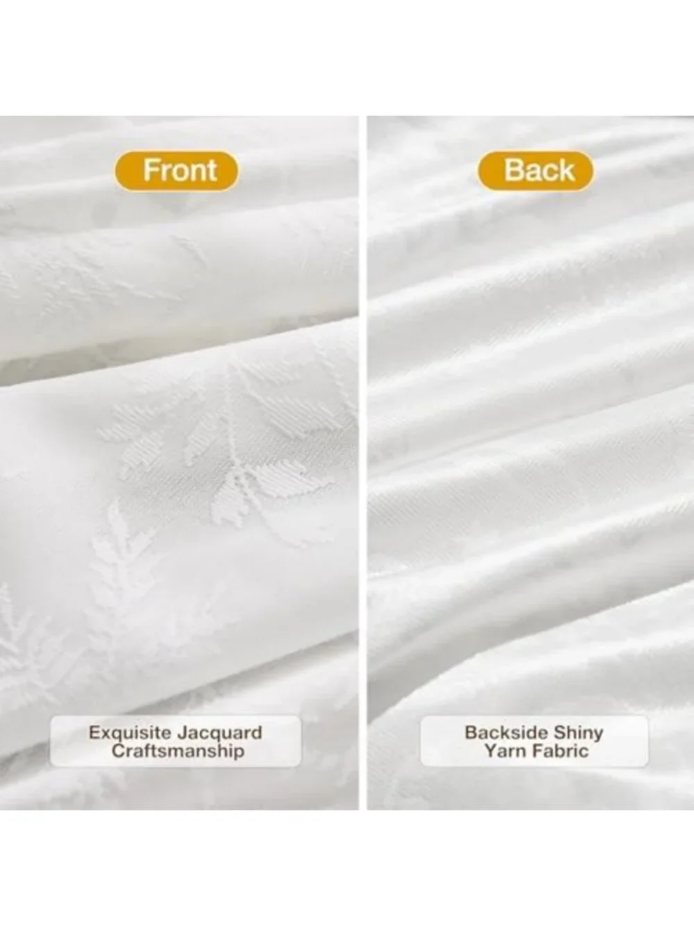 Light Filtering White Semi-Sheer Curtains, 54